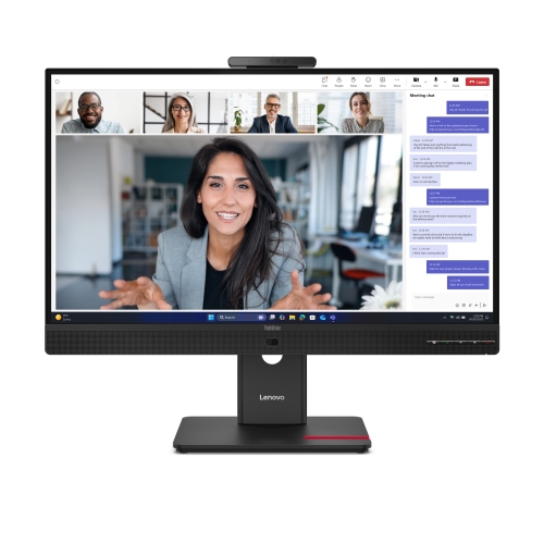 Monitor Lenovo T24-4v 64B6MAT1EU 23,8" Ips/fhd/vga,hdmi,dp, Usb-c (15W)/VOIP/PIVOT Speakers/webcam - Immagine 1