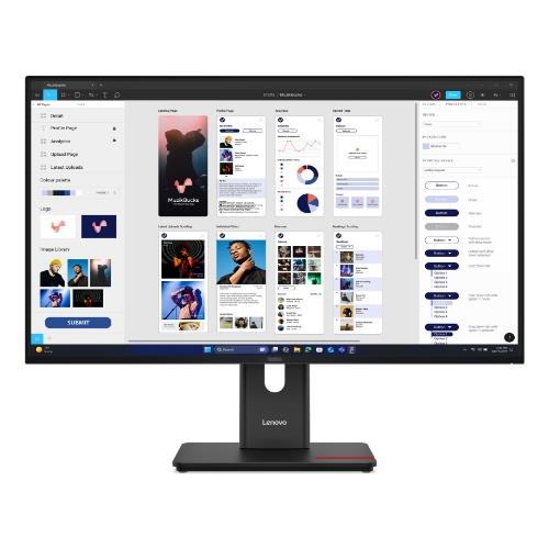 Monitor Lenovo T32UD-40 64B0GAT1EU 32" Ips/uhd/hdmi,dp,usb-c (96W) + Usb-c (15W)/Ethernet/PIVOT - Immagine 1