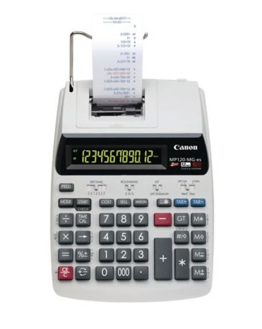 Calcolatrice Canon Scrivente Professionale MP120-MGES ii 12 Cifre Lcd, Stampa 2 Colori (alimentazione a Presa di Corrente)