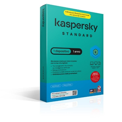 Kaspersky Slimbox Standard 1 User 1 Device Attach KL1041T5AFS-SSBATT - Immagine 1