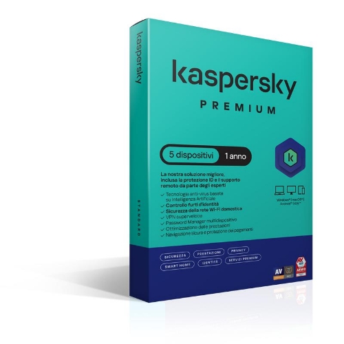 Kaspersky Slimbox Premium 1 User 5 Device KL1047T5EFS-SSB - Immagine 1